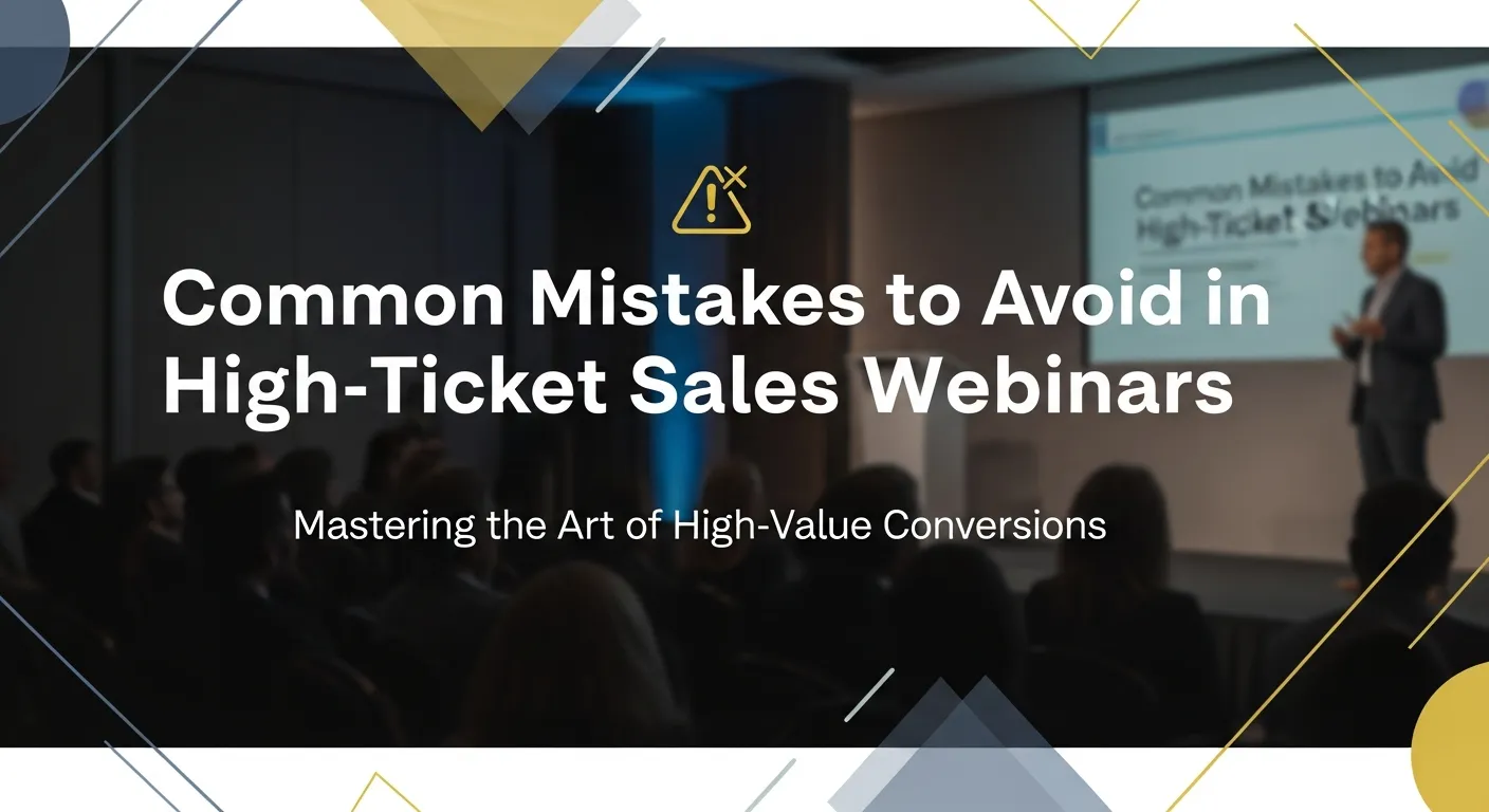 Common Mistakes to Avoid in High-Ticket Sales Webinars