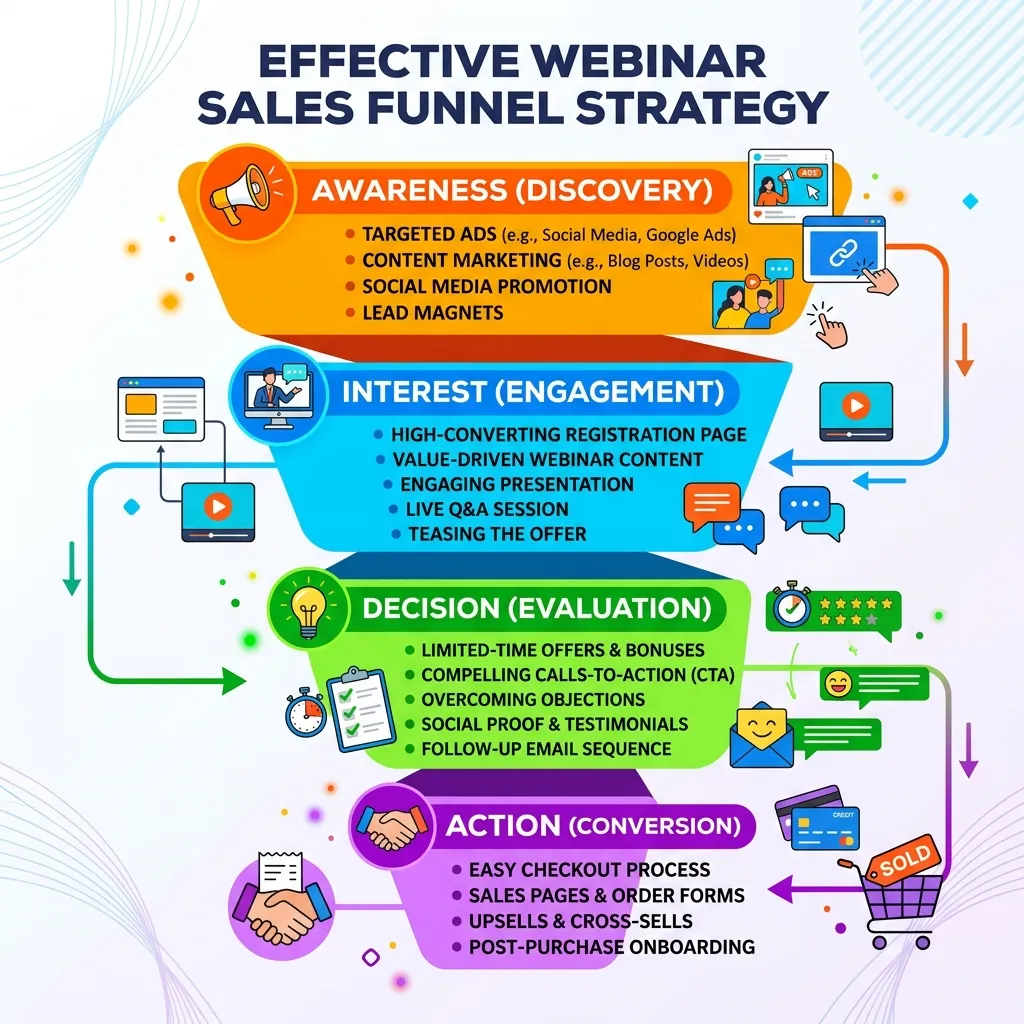 What does an effective webinar sales funnel strategy look like