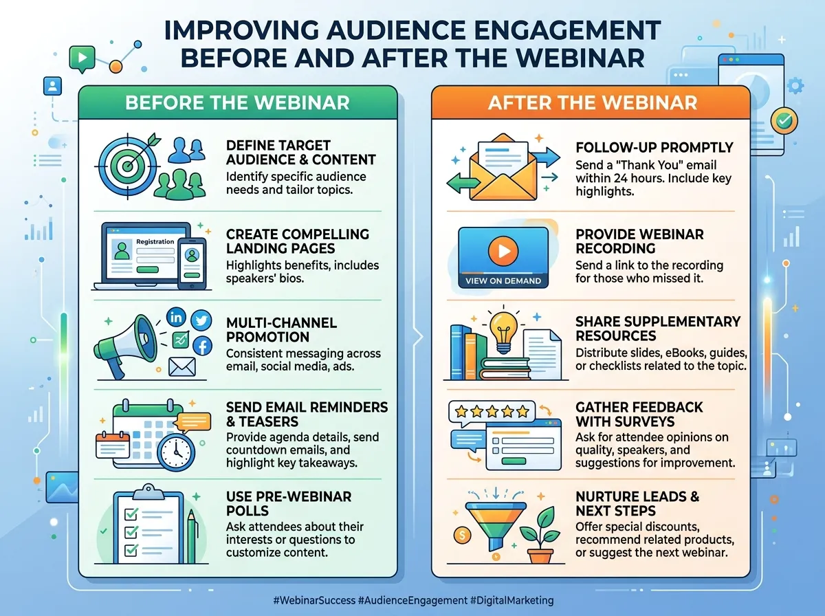 Improving Audience Engagement Before and After the Webinar